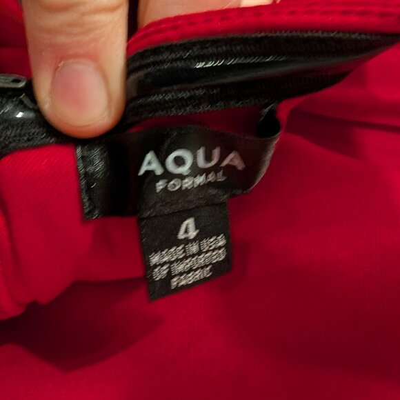 Aqua Strapless Formal Dress Size 4, Only Used Once - Picture 3 of 4